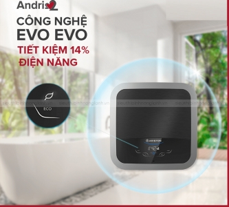 Công nghệ ECO EVO tiết kiệm điện lên tới 14% có trên bình nóng lạnh ARISTON