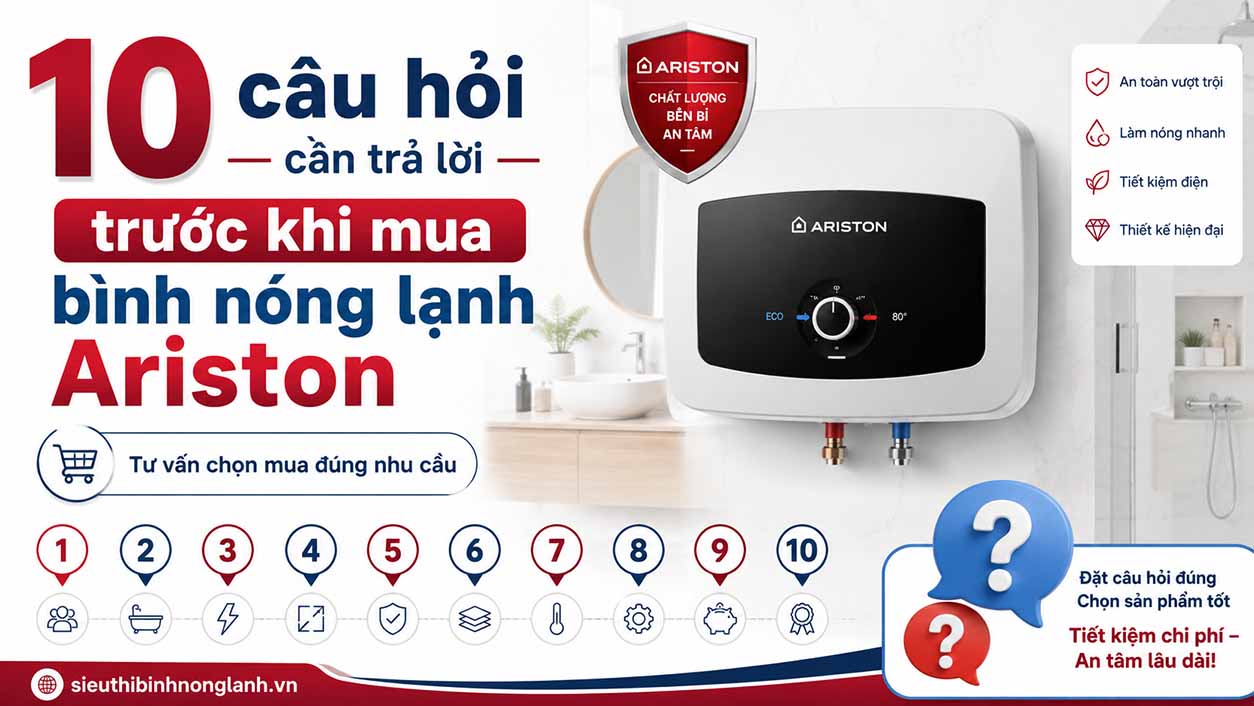 10 câu hỏi cân biết khi mua bình nóng lạnh ariston