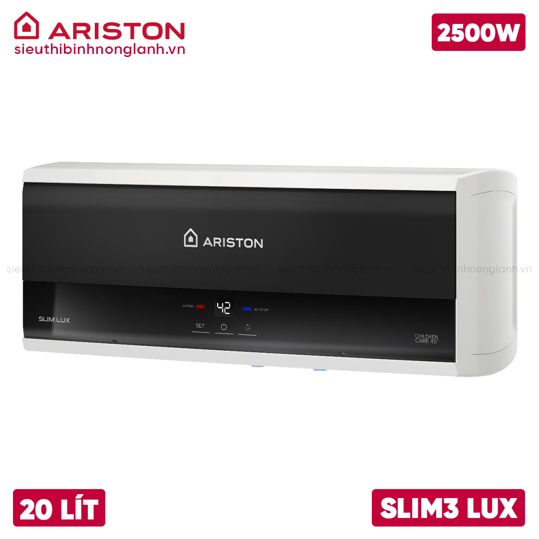 Góc nghiêng bình nóng lạnh ariston Slim3 LUX 20 Lít