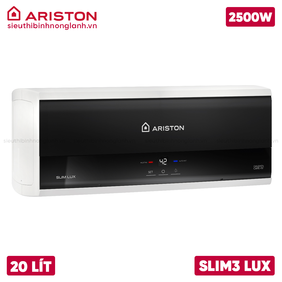 Góc nghiêng bình nóng lạnh ariston Slim3 LUX 20 Lít