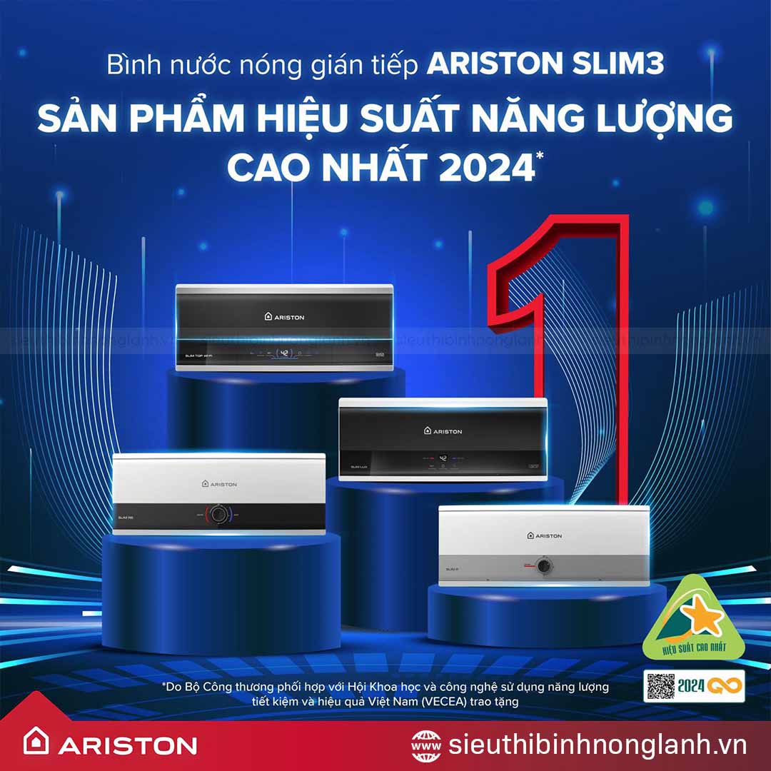 Bình nóng lạnh Ariston 30L SLIM3 30 RS MT 3KW