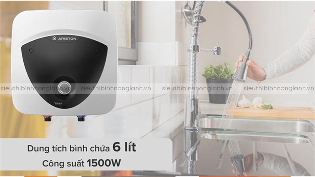 Bình nóng lạnh 6 lít phù hợp với không gian nhà bếp