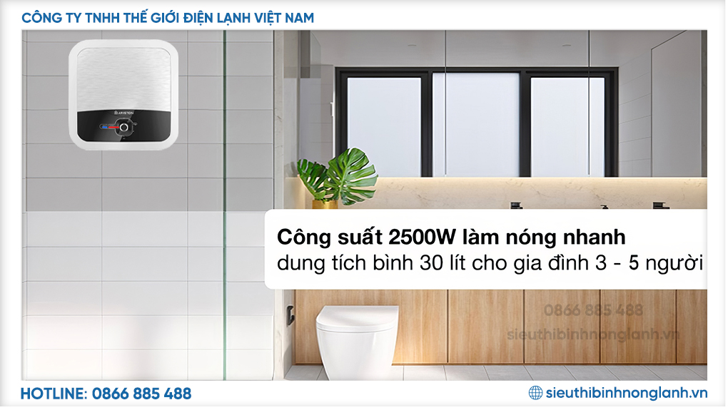 Công suất 2500W và dung tích phù hợp gia đình 3 - 5 người