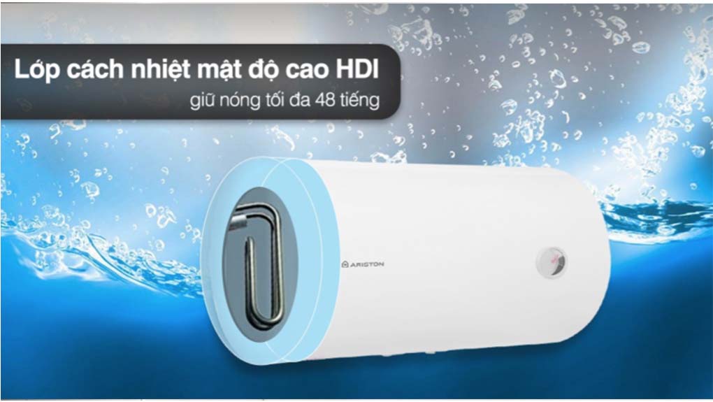 Bình nóng lạnh Ariston 50 lít PRO R 50 SH 2.5 FE trang bị lớp cách nhiệt mật độ cao