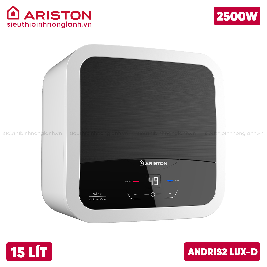 Góc nghiêng bình nóng lạnh ariston Andris2 LUX-D 15 Lít