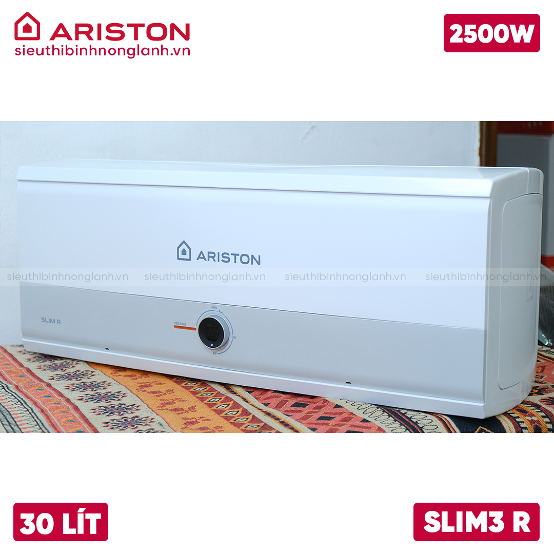 Góc nghiêng bình nóng lạnh ariston slim3 30 R dung tích 30 Lít