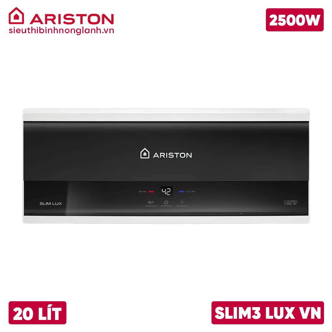 Bình nóng lạnh Ariston 20 Lít Slim 3 SL3 Lux 20L VN Ag+