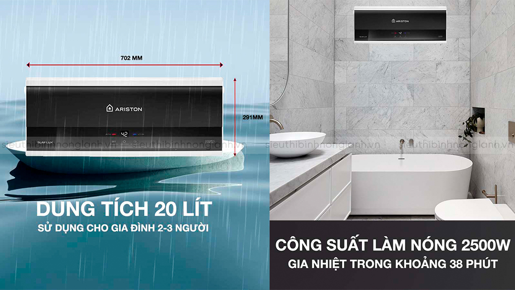 Slim3 20 LUX phù hợp với những gia đình có từ 2 đến 4 thành viên