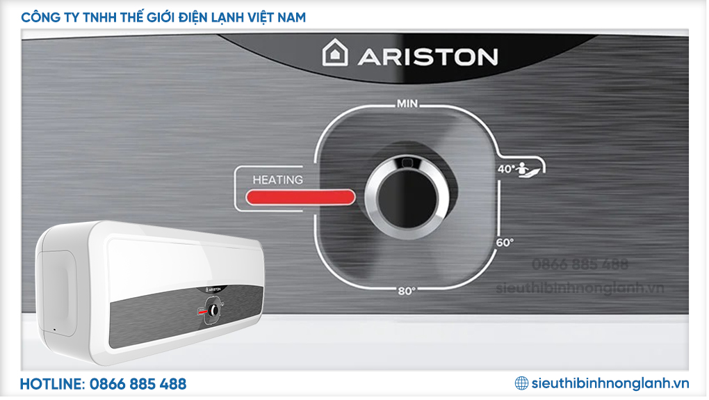 Đèn báo trạng thái đun nóng và sẵn sàng dùng của Ariston Slim3
