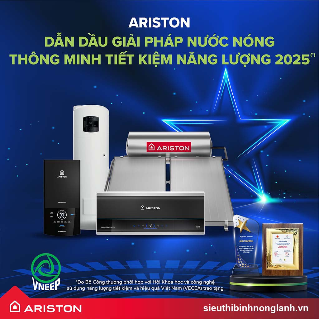 Ariston dẫn đầu giải pháp nước nóng thông minh tiết kiệm năng lượng 2025