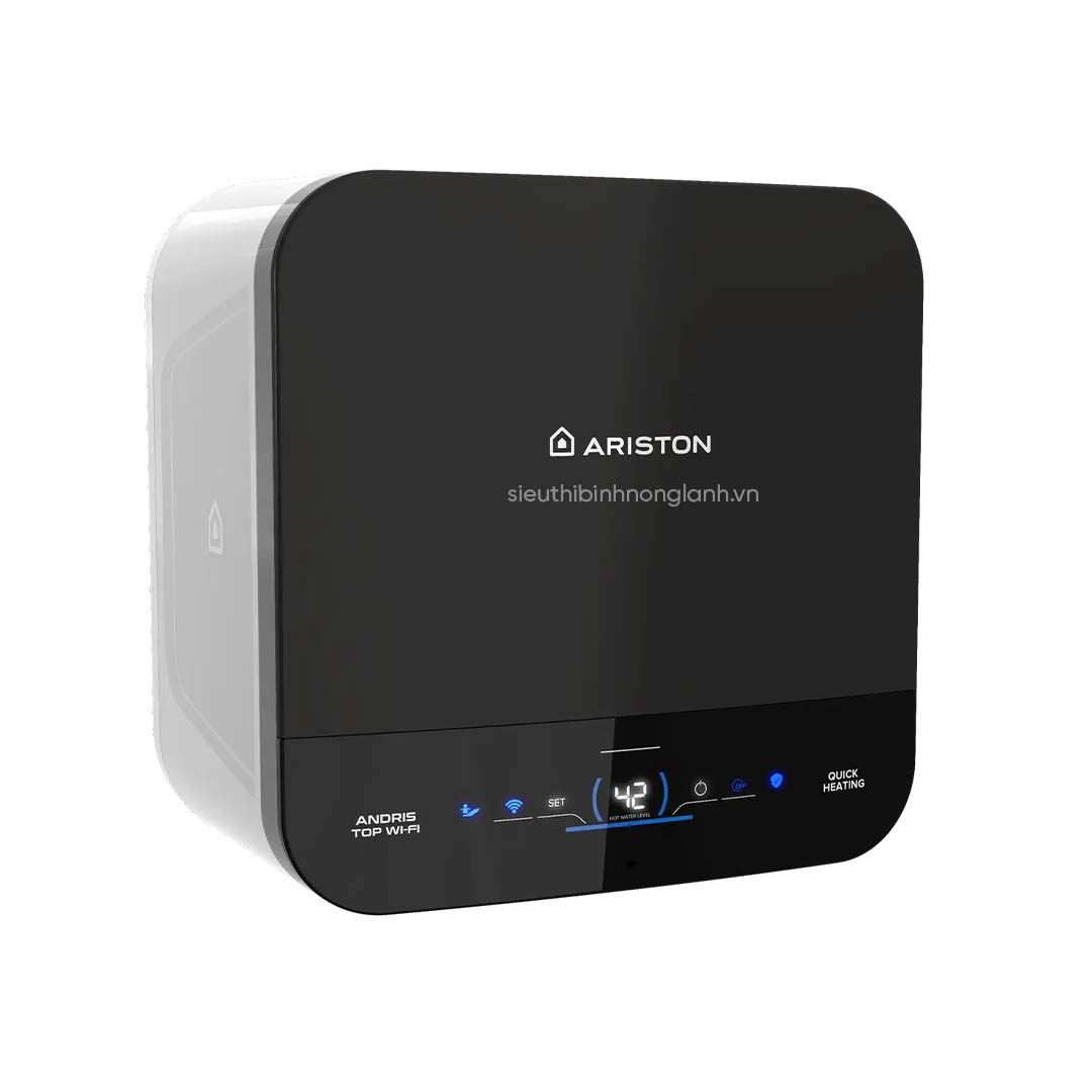 góc nghiêng trái Bình nóng lạnh Ariston ANDRIS3 TOP WIFI 30L