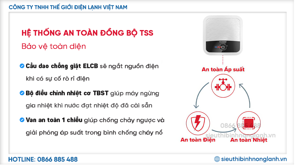 Hệ thống an toàn TSS của Ariston