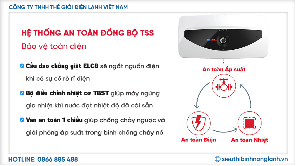 Hệ thống an toàn TSS của Ariston