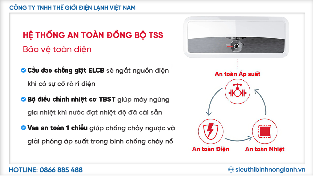 Hệ thống an toàn TSS của Ariston