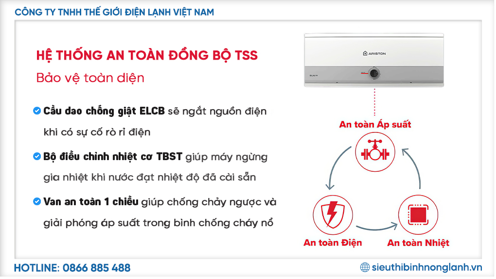 Hệ thống an toàn TSS của Ariston