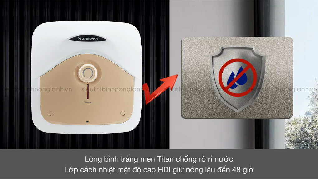 Lòng bình được phủ lớp men Titan, chống ăn mòn, ngăn rò rỉ và duy trì hiệu suất lâu dài.