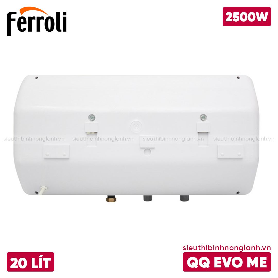 Mặt sau Bình nóng lạnh Ferroli QQ Evo ME 20L 