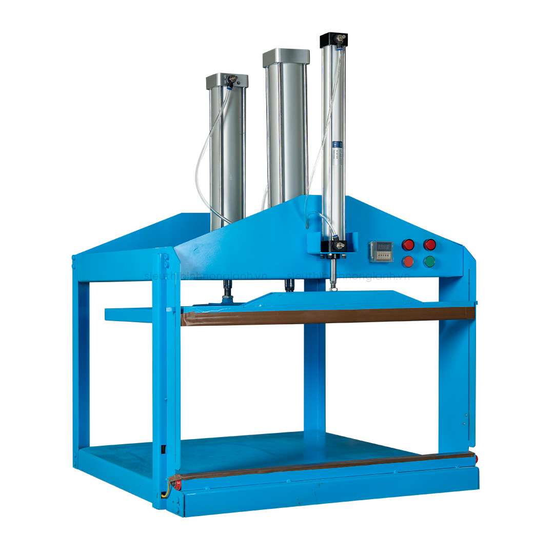 Máy ép chân không chăn ga gối Wasky sử dụng 3 piston hơi