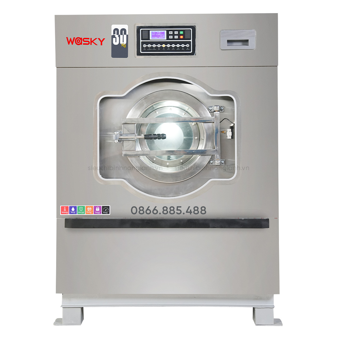 Máy giặt công nghiệp WASKY 30KG CHÂN MỀM