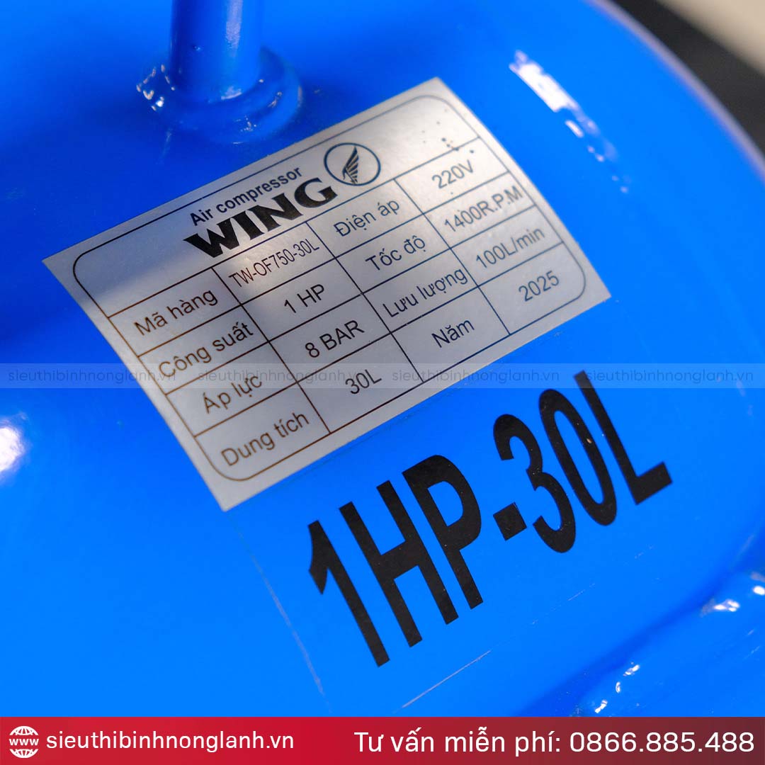Máy nén khí Wing 1HP 30L