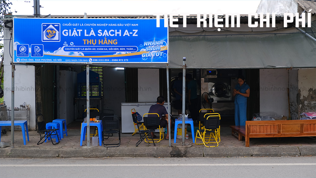 Bàn Giao Cặp Máy Giặt Sấy Công Nghiệp Wasky 30kg Cho Tiệm Giặt Là Thụ Hằng Tại Đan Phượng, Hà Nội
